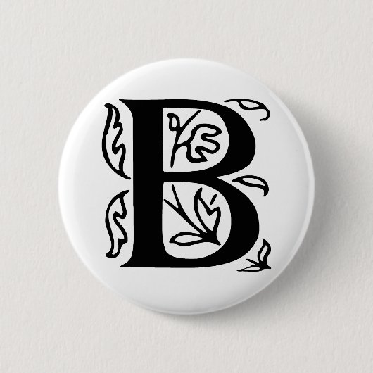 Extravaganter Buchstabe B Button (Vorderseite)