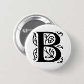 Extravaganter Buchstabe B Button (Vorne & Hinten)