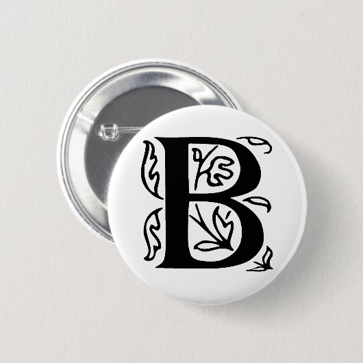 Extravaganter Buchstabe B Button (Vorne & Hinten)