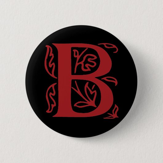 Extravaganter Buchstabe B Button (Vorderseite)