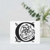 Extravaganter Buchstabe C Postkarte (Stehend Vorderseite)