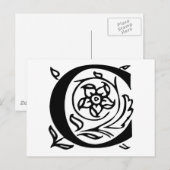 Extravaganter Buchstabe C Postkarte (Vorne/Hinten)