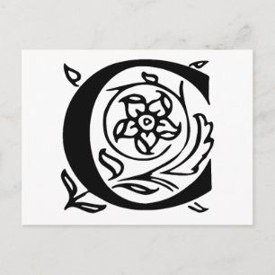 Extravaganter Buchstabe C Postkarte