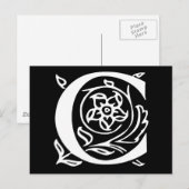 Extravaganter Buchstabe C Postkarte (Vorne/Hinten)