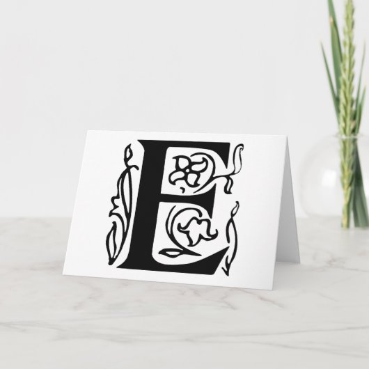 Extravaganter Buchstabe E (Vorderseite)