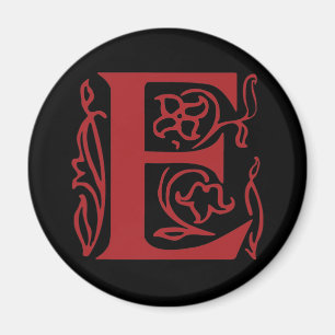 Extravaganter Buchstabe E Magnet