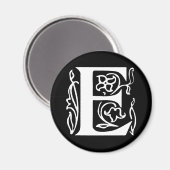 Extravaganter Buchstabe E Magnet (Vorderseite/Rückseite)