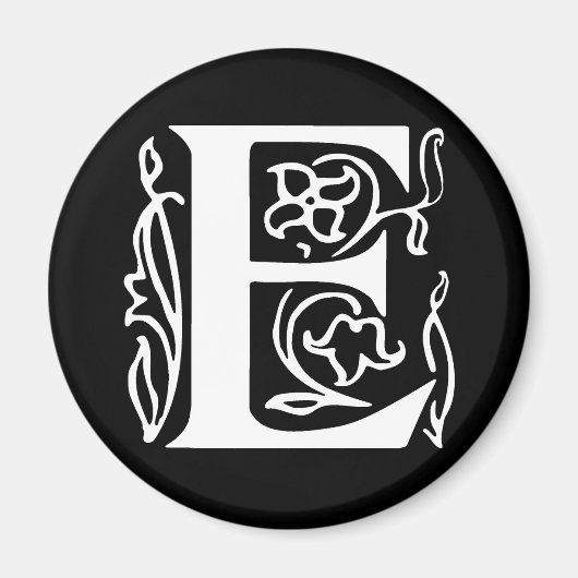 Extravaganter Buchstabe E Magnet (Vorne)