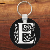 Extravaganter Buchstabe E Schlüsselanhänger (Vorderseite)