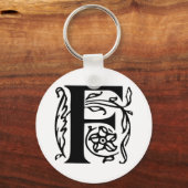 Extravaganter Buchstabe F Schlüsselanhänger (Vorderseite)