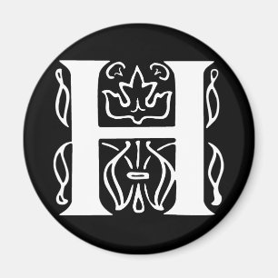 Extravaganter Buchstabe H Magnet