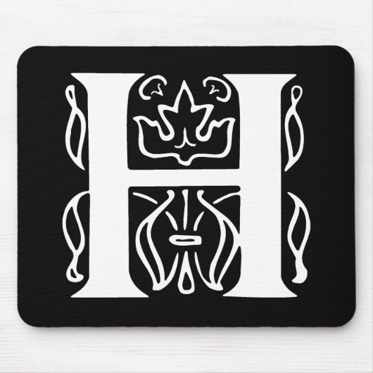 Extravaganter Buchstabe H Mousepad (Vorne)