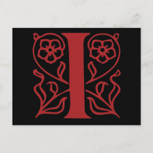 Extravaganter Buchstabe I Postkarte