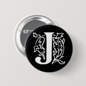 Extravaganter Buchstabe J Button (Vorne & Hinten)