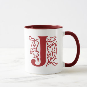 Extravaganter Buchstabe J Tasse