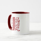 Extravaganter Buchstabe J Tasse (Vorderseite Links)