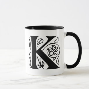 Extravaganter Buchstabe K Tasse
