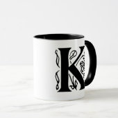 Extravaganter Buchstabe K Tasse (VorderseiteRechts)