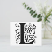Extravaganter Buchstabe L Postkarte (Stehend Vorderseite)