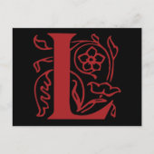 Extravaganter Buchstabe L Postkarte (Vorderseite)