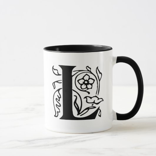 Extravaganter Buchstabe L Tasse (Rechts)