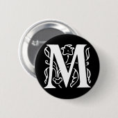 Extravaganter Buchstabe M Button (Vorne & Hinten)