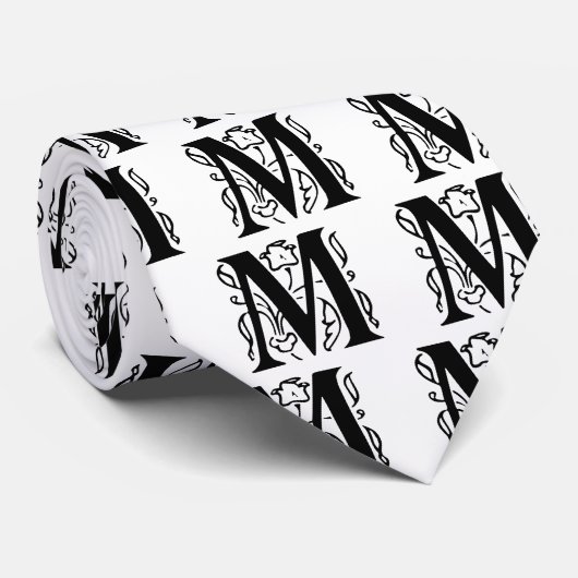 Extravaganter Buchstabe M Krawatte (Gerollt)