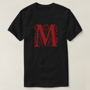 Extravaganter Buchstabe M T-Shirt