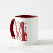 Extravaganter Buchstabe M Tasse (Vorderseite Links)