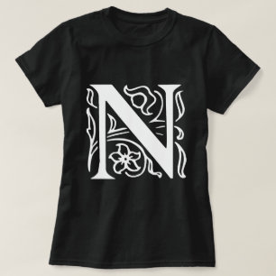 Extravaganter Buchstabe N T-Shirt