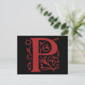 Extravaganter Buchstabe P Postkarte (Stehend Vorderseite)