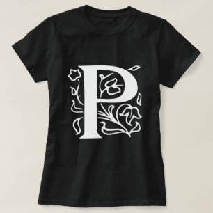 Extravaganter Buchstabe P T-Shirt
