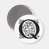 Extravaganter Buchstabe Q Magnet (Vorderseite/Rückseite)