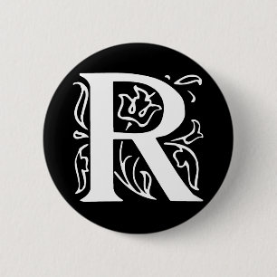Extravaganter Buchstabe R Button