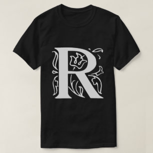 Extravaganter Buchstabe R T-Shirt