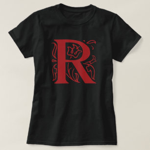 Extravaganter Buchstabe R T-Shirt