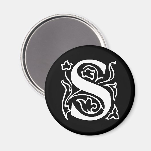 Extravaganter Buchstabe S Magnet (Vorderseite/Rückseite)