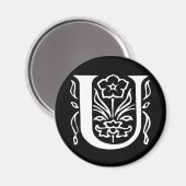 Extravaganter Buchstabe U Magnet (Vorderseite/Rückseite)