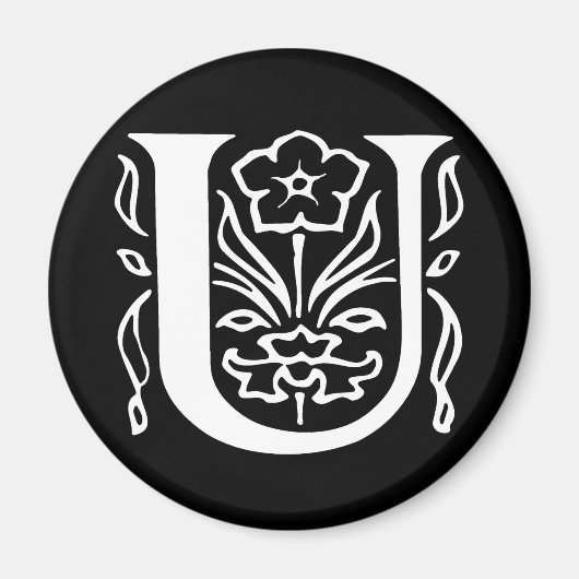 Extravaganter Buchstabe U Magnet (Vorne)