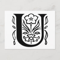 Extravaganter Buchstabe U