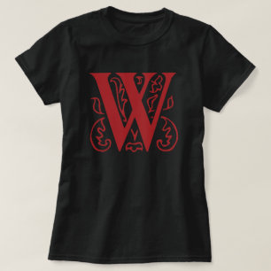 Extravaganter Buchstabe W T-Shirt