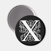 Extravaganter Buchstabe X Magnet (Vorderseite/Rückseite)