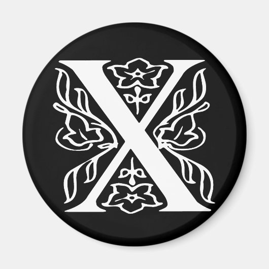 Extravaganter Buchstabe X Magnet (Vorne)