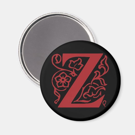 Extravaganter Buchstabe Z Magnet (Vorderseite/Rückseite)