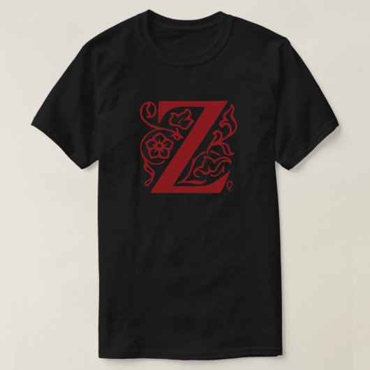 Extravaganter Buchstabe Z T-Shirt (Design vorne)