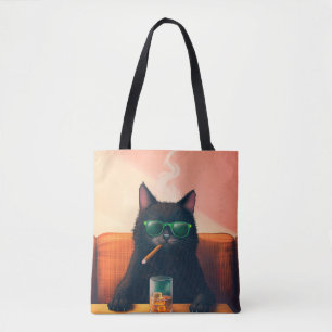 Extravaganter Cat Drink Whiskey Tasche