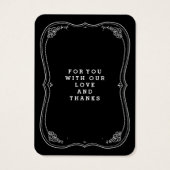 Extravaganter Chalkboard Vintage Wedding-Geschenk- (Rückseite)