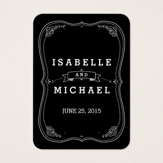 Extravaganter Chalkboard Vintage Wedding-Geschenk- (Vorderseite)