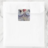 Extravaganter Cupcake Danke Quadratischer Aufkleber (Tasche)