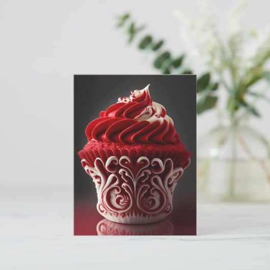 Extravaganter Cupcake Postkarte (Stehend Vorderseite)